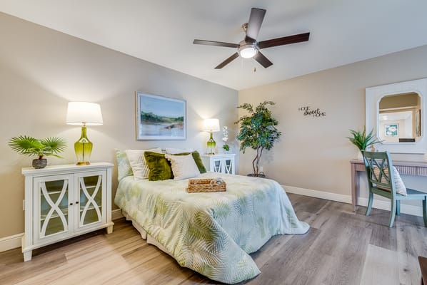 Bright and cozy private resident room with decor