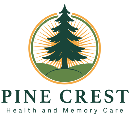 Facility logo featuring a pine tree and sunburst design