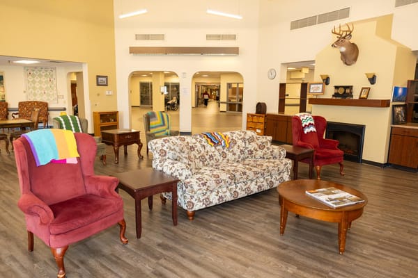 Common area with comfortable seating and decor