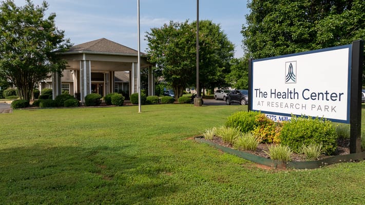 Exterior view of The Health Center at Research Park