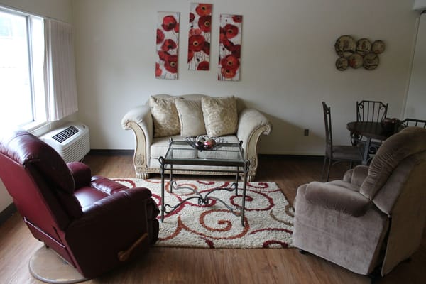 Cozy common area with seating and decor