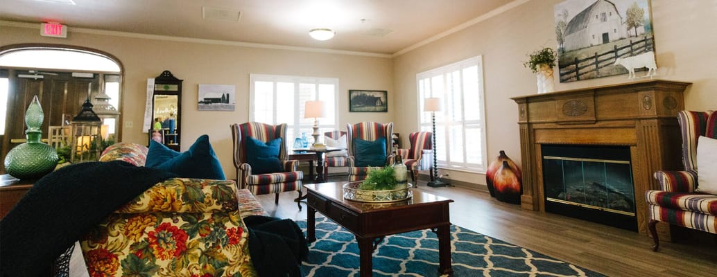 Cozy interior common area with seating and decor