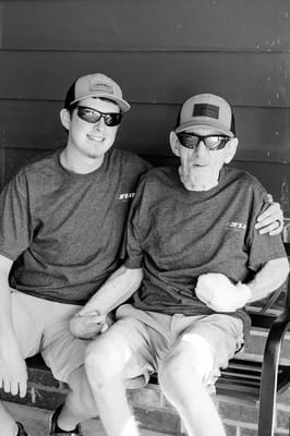 A staff member and resident enjoying time together