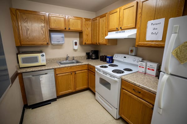 Functional kitchen area for residents