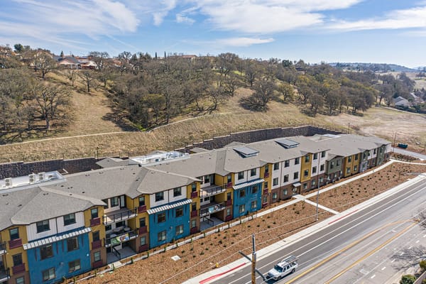 Aerial view of the exterior of Westmont of Chico facility