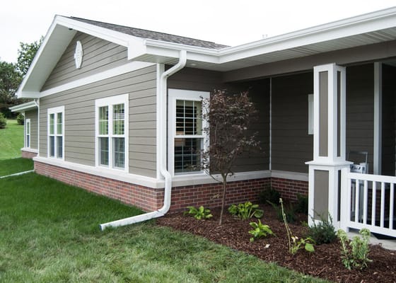 Exterior view of a residential section of the facility