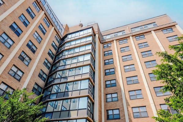 Exterior view of the Shore View Nursing Rehabilitation Center building
