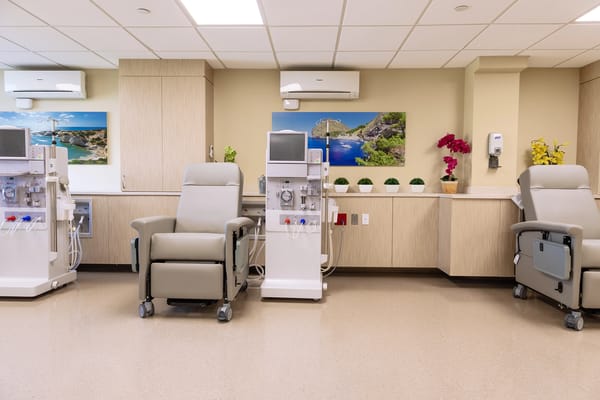 Interior view of a modern healthcare treatment area