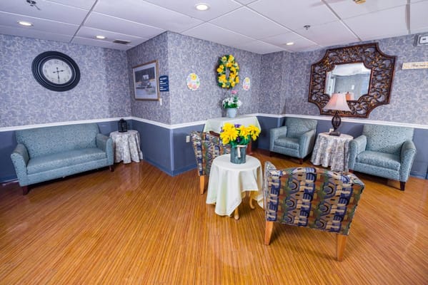 Cozy common area with comfortable seating and decor