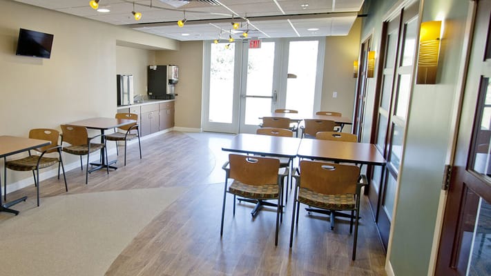 Interior view of a dining area in the facility