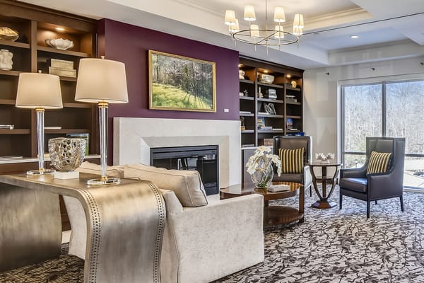 Cozy common area with seating and artwork