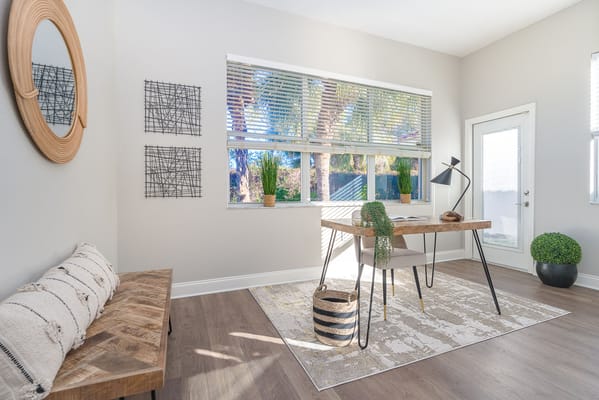 Bright, modern interior of a common area