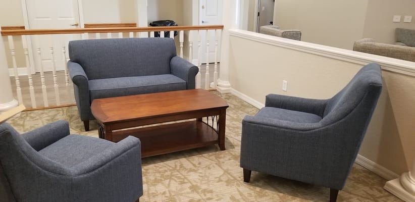 Cozy seating area in a common room