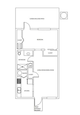 Architectural floor plan of a residential unit