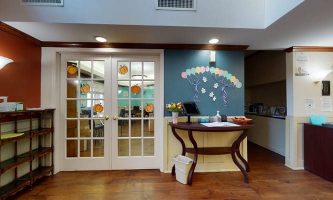 Interior view of the facility's welcoming reception area