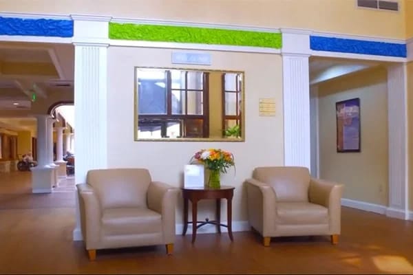 Common area with seating and decor