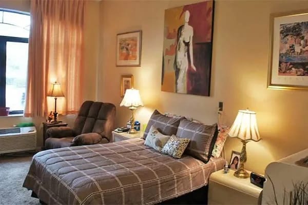 Cozy resident room with art and decor