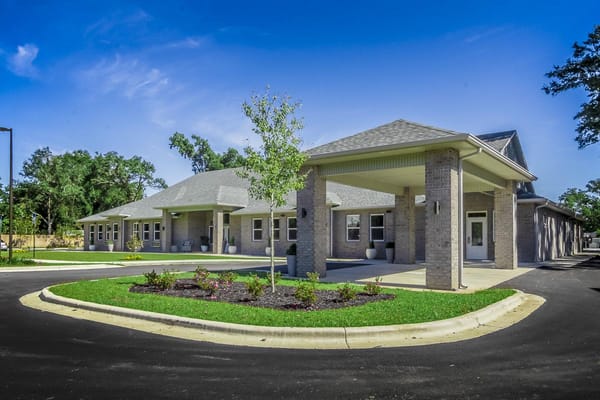 Exterior view of Shelton Manor with landscaping