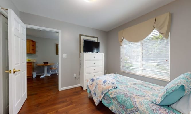 A simple interior view of a resident room