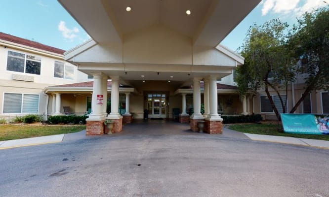 Front entrance of The Springs Lady Lake Assisted Living Facility