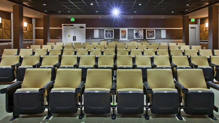 Interior view of a theater-style seating area