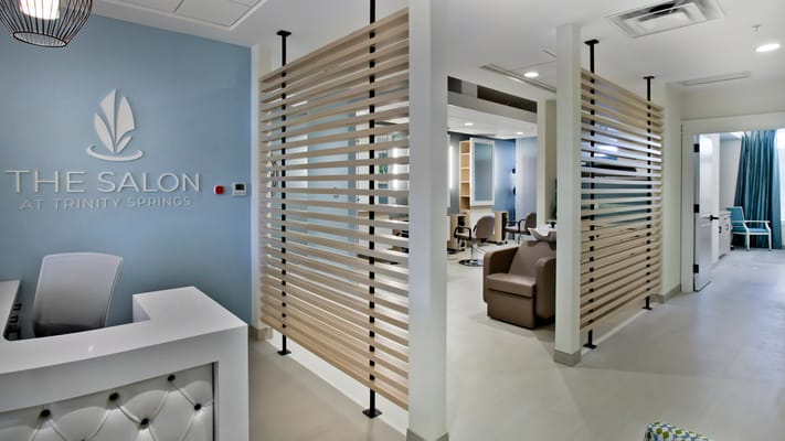 Interior view of a salon area in Trinity Springs