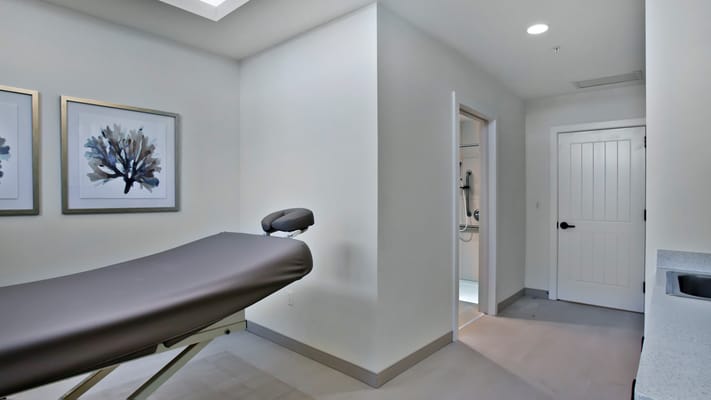 Interior view of a treatment room in the facility