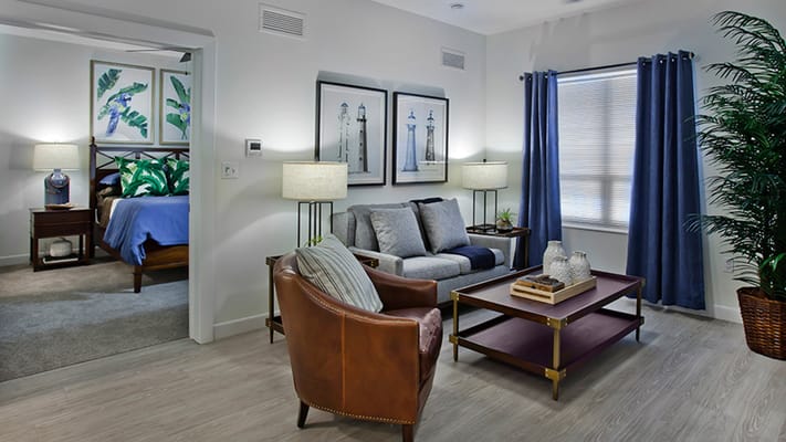 Comfortable living room area with modern furnishings