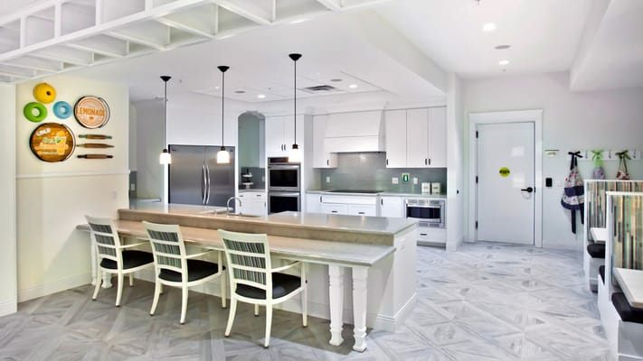 Modern kitchen in a senior living facility