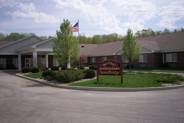 Exterior view of the assisted living facility with landscaping