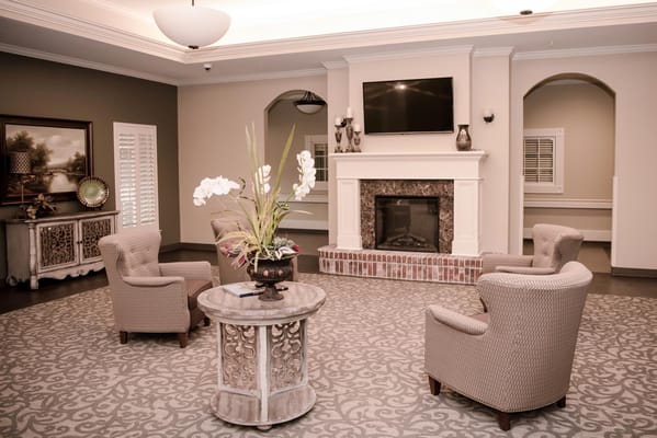 Cozy common area with seating and decor