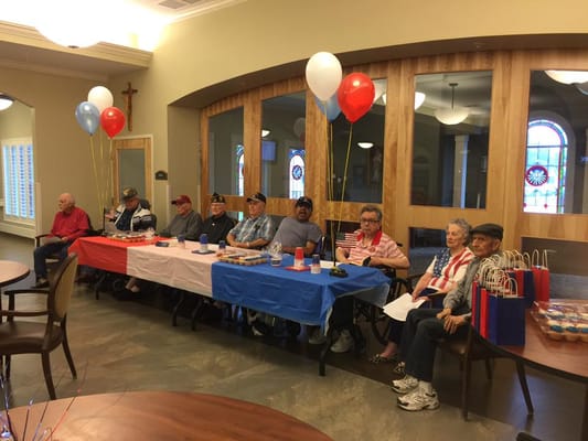 Residents participating in a celebration event