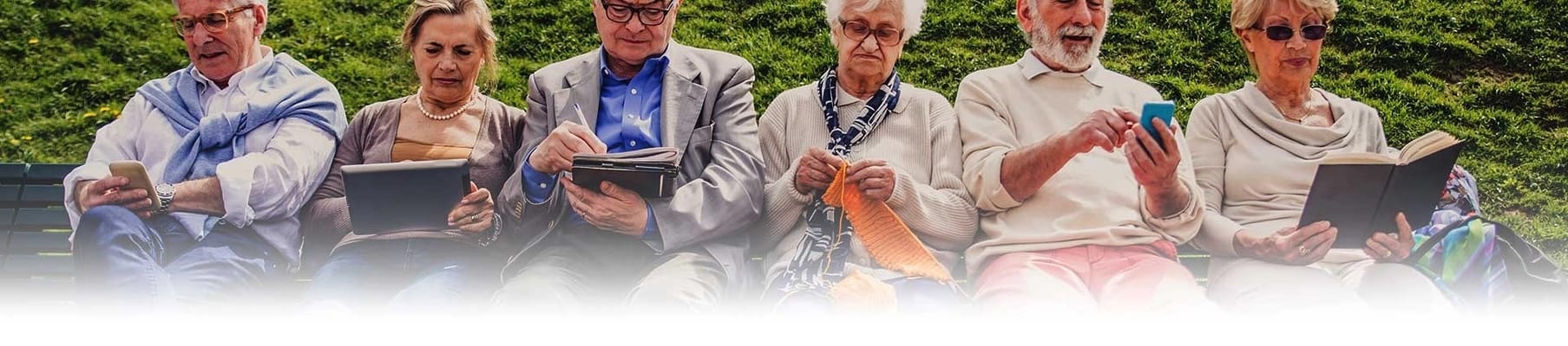 Seniors enjoying leisure activities outdoors