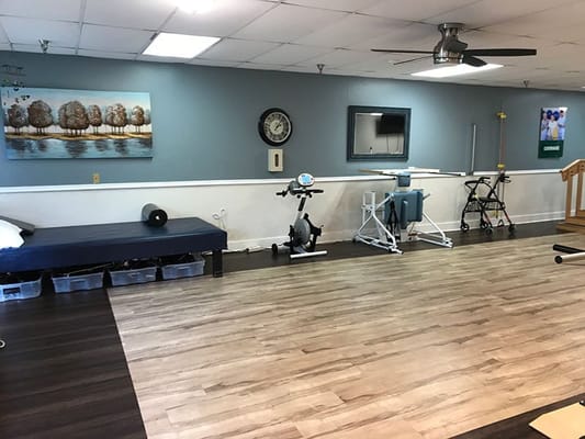 Interior of a therapy room with equipment