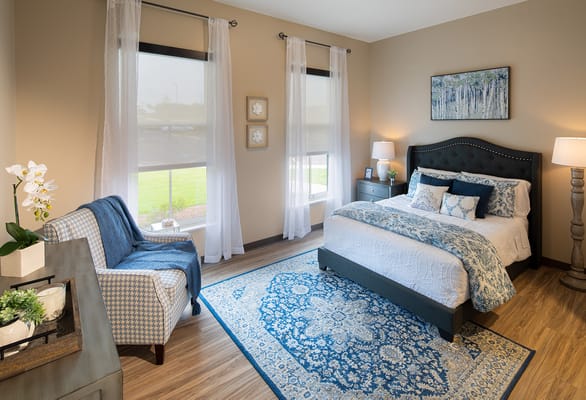 Modern resident room with cozy decor