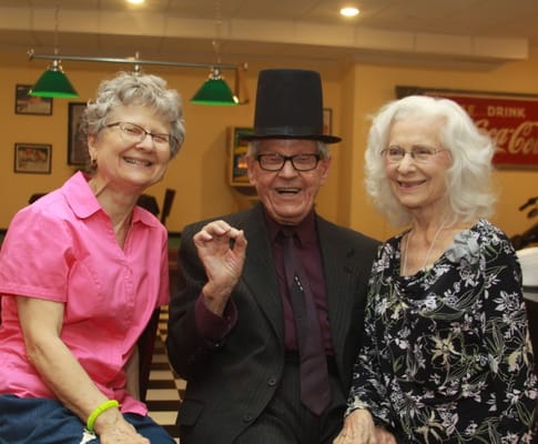 Three residents having fun in a social setting