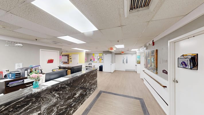 Reception area of a senior living facility