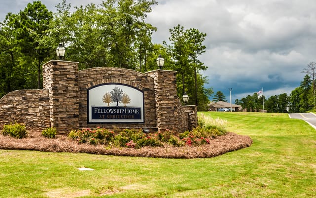 Sign for Fellowship Home at Merriweather