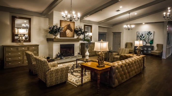 Cozy common area with comfortable seating and decor