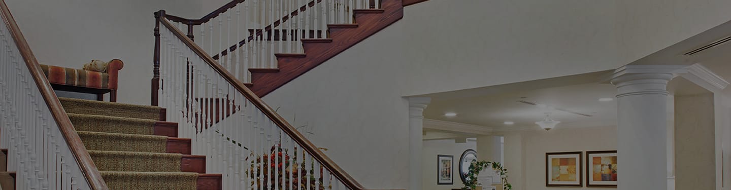 Interior view of a staircase in the facility