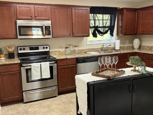 Cozy kitchen with modern appliances and decor