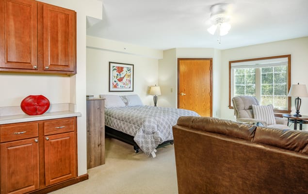 Comfortable private room with a view