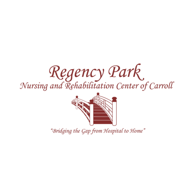 Facility logo with decorative bridge illustration