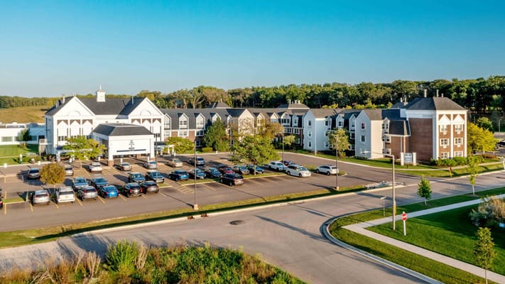 Aerial view of the Grand Victorian at Crystal Lake facility