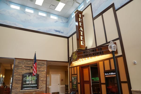 Interior view of Lincolnshire Place theater area