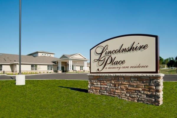 Exterior view of Lincolnshire Place memory care residence