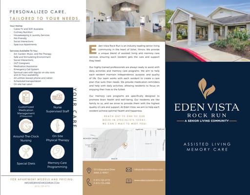 Exterior view of Eden Vista Rock Run assisted living facility