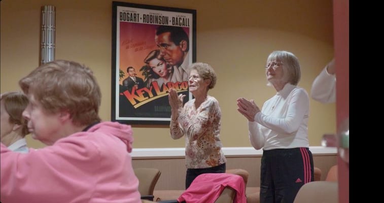 Residents enjoying an activity in a common area