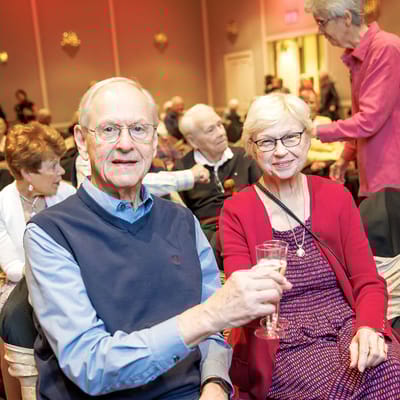 Residents enjoying a social event together