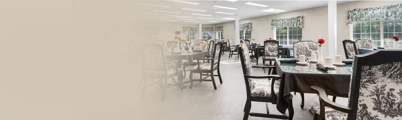 Bright dining room setup with floral decor